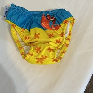 Finis Infant swim cover size XXL (24-30 months)  floral with lil mermaid print